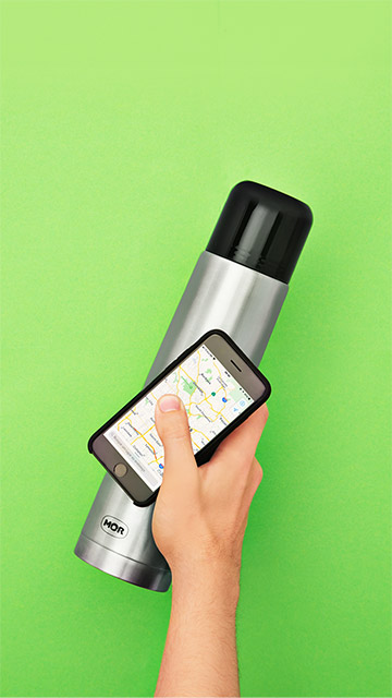Mas um mapa ajuda, viu? E a Garrafa Inox Mor garante a hidratação em qualquer aventura.