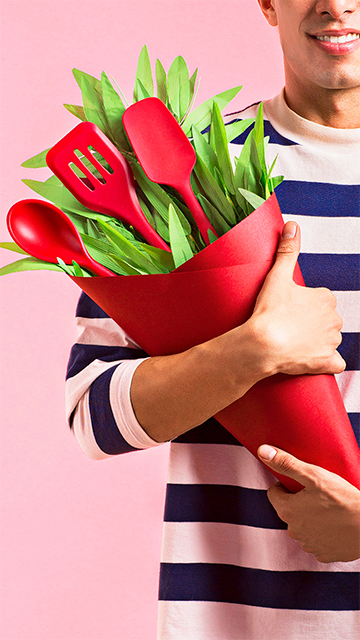 Utensílios de silicone facilitam na cozinha.
