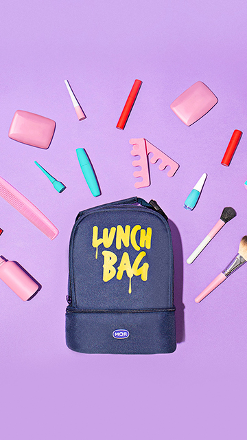 A Lunch Bag é perfeita pra levar de lanches a maquiagens.