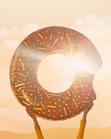 Na cobertura da Boia Donut os dias melhoram.